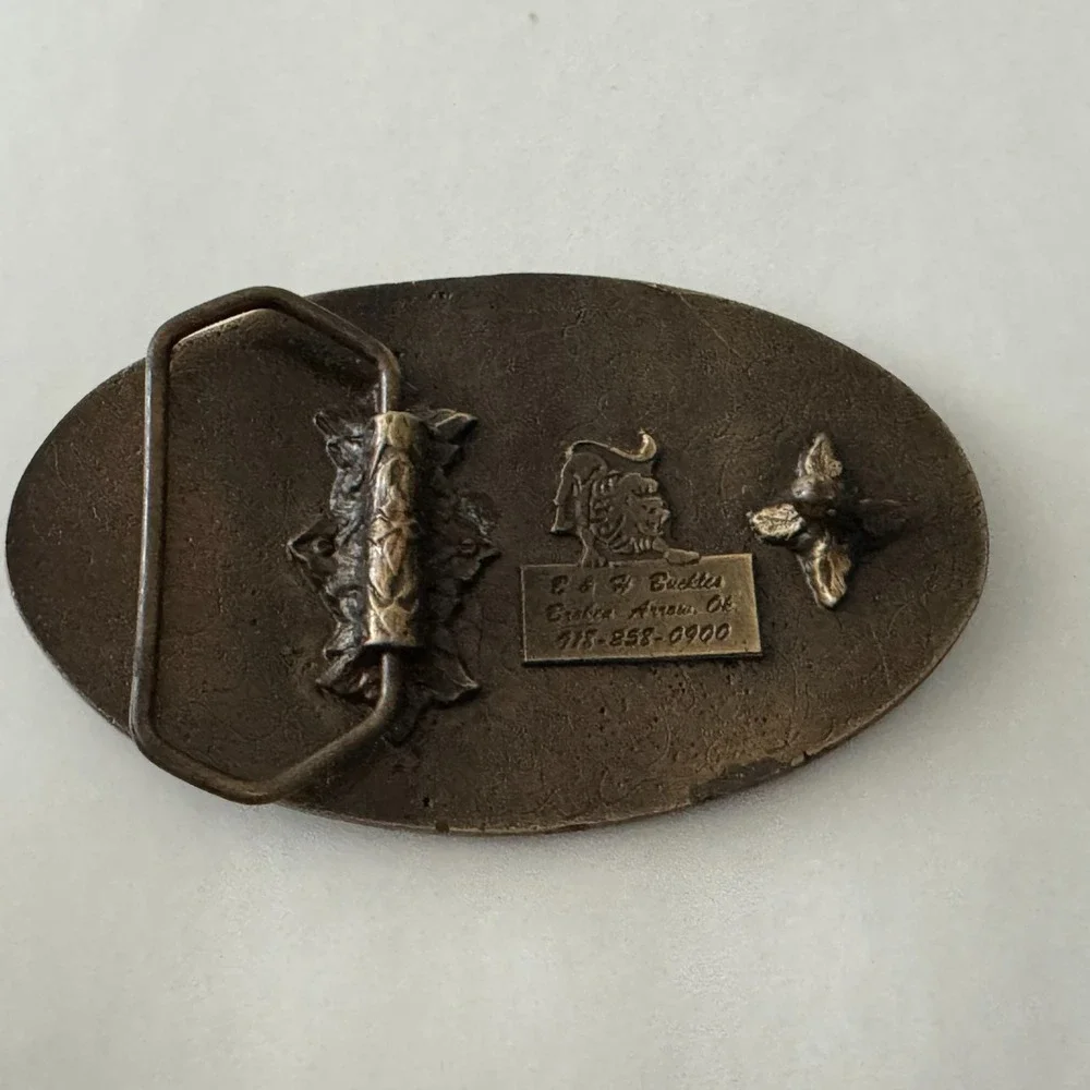 Vintage 1981 B&H Belt Buckle Diamond Oaks Fort Worth‎ Tx 18th Annual Diamond Cup